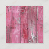 Hot Pink Rustic Holz String Lights Speichern Sie d Begleitkarte (Rückseite)