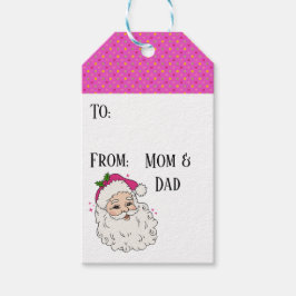 Hot Pink Santa Geschenkanhänger