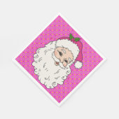 Hot Pink Santa Serviette (Ecke)