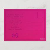 Hot Pink Satin Bow - Danke Postkarte (Rückseite)
