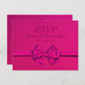 Hot Pink Satin Bow - UAWG Einladungspostkarte (Vorne/Hinten)