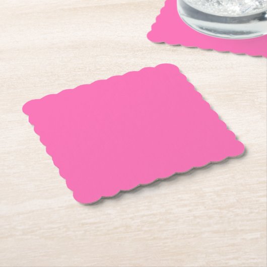 Hot Pink Scallop Untersetzer (angewinkelt)