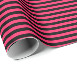 Hot Pink Schleifpapier für schwarze Streifen Geschenkpapier