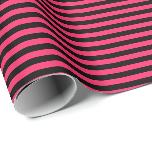 Hot Pink | Schleifpapier für schwarze Streifen Geschenkpapier (Rolleneckpunkt)