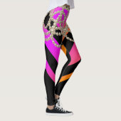 HOT PINK SCHWARZ ZICKZACK GLITZER MIRLY PEARLS LEGGINGS (Rechts)