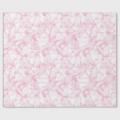 Hot Pink Scribble Cats – modern cute Pattern Geschenkpapier (Flach)