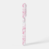 Hot Pink Scribble Cats – modern cute Pattern iPhone Hülle (Rechte Seite)