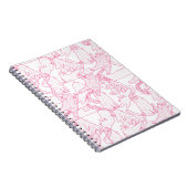 Hot Pink Scribble Cats – modern cute Pattern Notizblock (Rechte Seite)