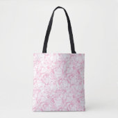 Hot Pink Scribble Cats – modern cute Pattern Tasche (Vorderseite)
