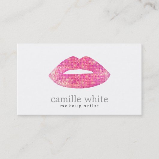 Hot Pink Sequel Lips Beauty Visitenkarte (Vorderseite)