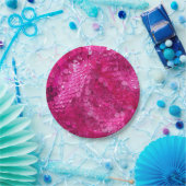 Hot Pink Sequin Pappteller (Party)