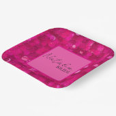 Hot Pink Sequin Pappteller (Gewinkelt)