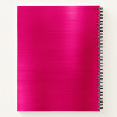 Hot Pink Shimmer Ombre Foil Sketch Notizblock (Rückseite)