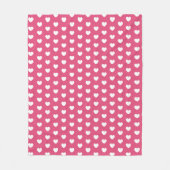Hot Pink Simple Heart Pattern Fleecedecke (Vorderseite)