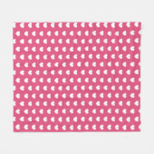 Hot Pink Simple Heart Pattern Fleecedecke (Vorderseite (Horizontal))