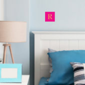 Hot Pink Simple Monogram Real Gold Foliendrucke (In Situ (Schlafzimmer))