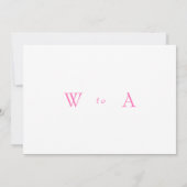 Hot Pink Simple Text Nur Hochzeitsdatum speichern Save The Date (Rückseite)