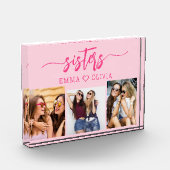 Hot Pink Sisters 3 Foto Collage Keepake Geschenk (Links)