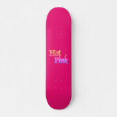 Hot Pink Skateboard mit Namen (Vorne)