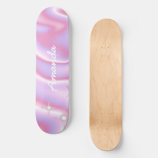 Hot Pink Skateboard Retro-Trend gürtlich (Vorderseite)