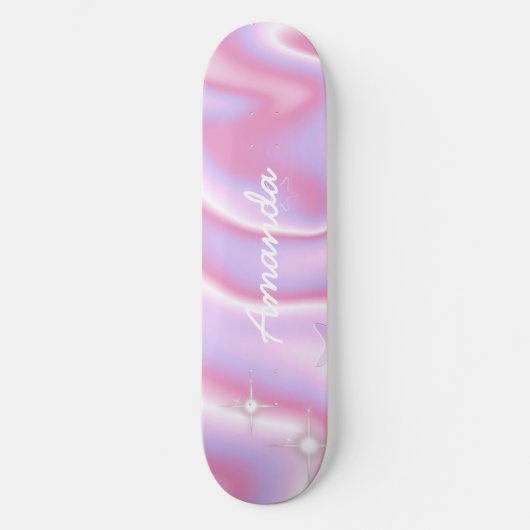 Hot Pink Skateboard Retro-Trend gürtlich (Vorderseite)