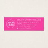 Hot-Pink-Skript-Business-Logo danke einfügen (Rückseite)