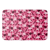 Hot Pink Skulls Badematte (Vorderseite)