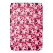 Hot Pink Skulls Badematte (Vorderseite Vertikal)