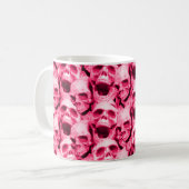 Hot Pink Skulls Kaffeetasse (Vorderseite Links)