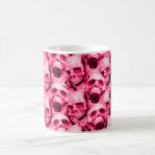 Hot Pink Skulls Kaffeetasse (Mittel)