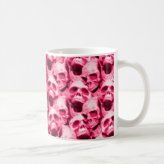 Hot Pink Skulls Kaffeetasse (Rechts)