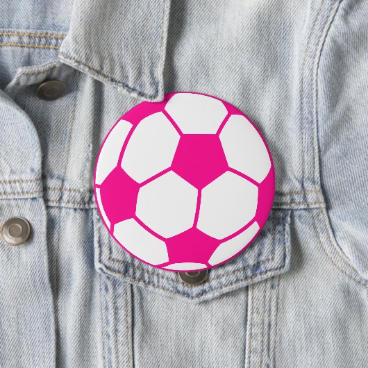 Hot Pink Soccer Ball Button (Beispiel)