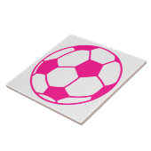 Hot Pink Soccer Ball Fliese (Seite)