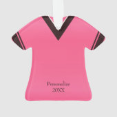 Hot Pink Soccer Ball Shirt Ornament (Rückseite)