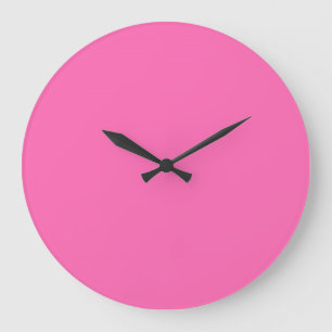 Hot Pink Solid Color Große Wanduhr