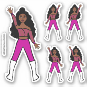 Hot Pink Spark Dancer Stickers #1 Aufkleber