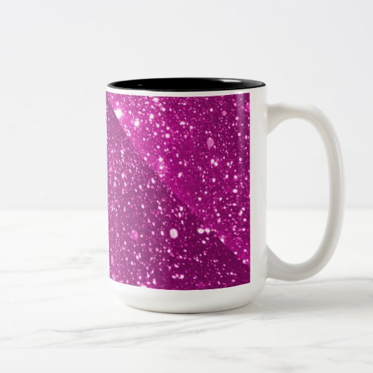 Hot Pink Sparkle 2 Tonne Tasse (Rechts)