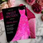 Hot Pink Sparkle Dress Girls Sweet 16 Party Einladung<br><div class="desc">Hot Pink Sparkle Dress Girls Sweet 16 Party Einladungen Variationen zu den Einladungen und passenden Artikeln in unserem Shop</div>
