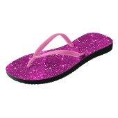 Hot Pink Sparkle Flip Flops Badesandalen (Schrägansicht)