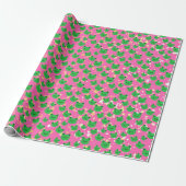 Hot Pink Sparkle Frosch Geburtstagsparty Geschenkpapier (Ungerollt)