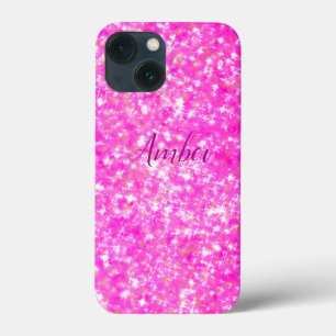 Hot Pink Sparkle Glitzer Elegante Personalisiert Case-Mate iPhone Hülle