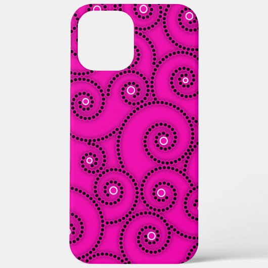 Hot Pink Spiral Phone Case (Rückseite)