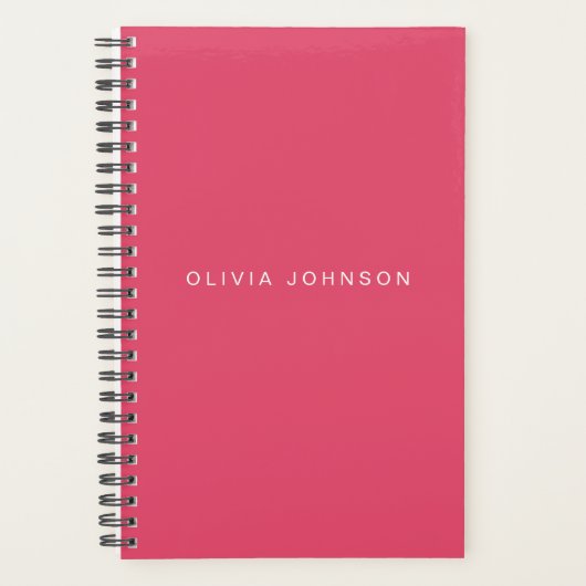 Hot Pink | Spiral Weekly/Monatsplaner 2024 Planer (Vorderseite)