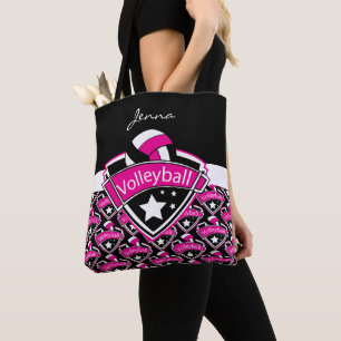 Hot Pink Sport Volleyball DIY Text Tasche