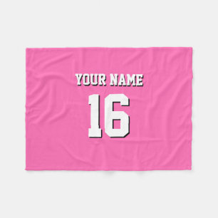 Hot Pink Sporty Team Jersey Fleecedecke