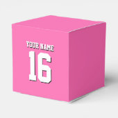 Hot Pink Sporty Team Jersey Geschenkschachtel (Rückseite)