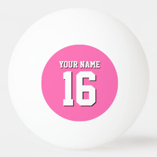 Hot Pink Sporty Team Jersey Tischtennisball