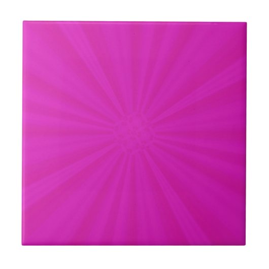 Hot Pink Star Burst Tile Fliese (Vorderseite)