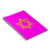 Hot-Pink-Star des David-Notebooks Notizblock (Rechte Seite)