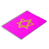 Hot-Pink-Star des David-Notebooks Notizblock (Linke Seite)